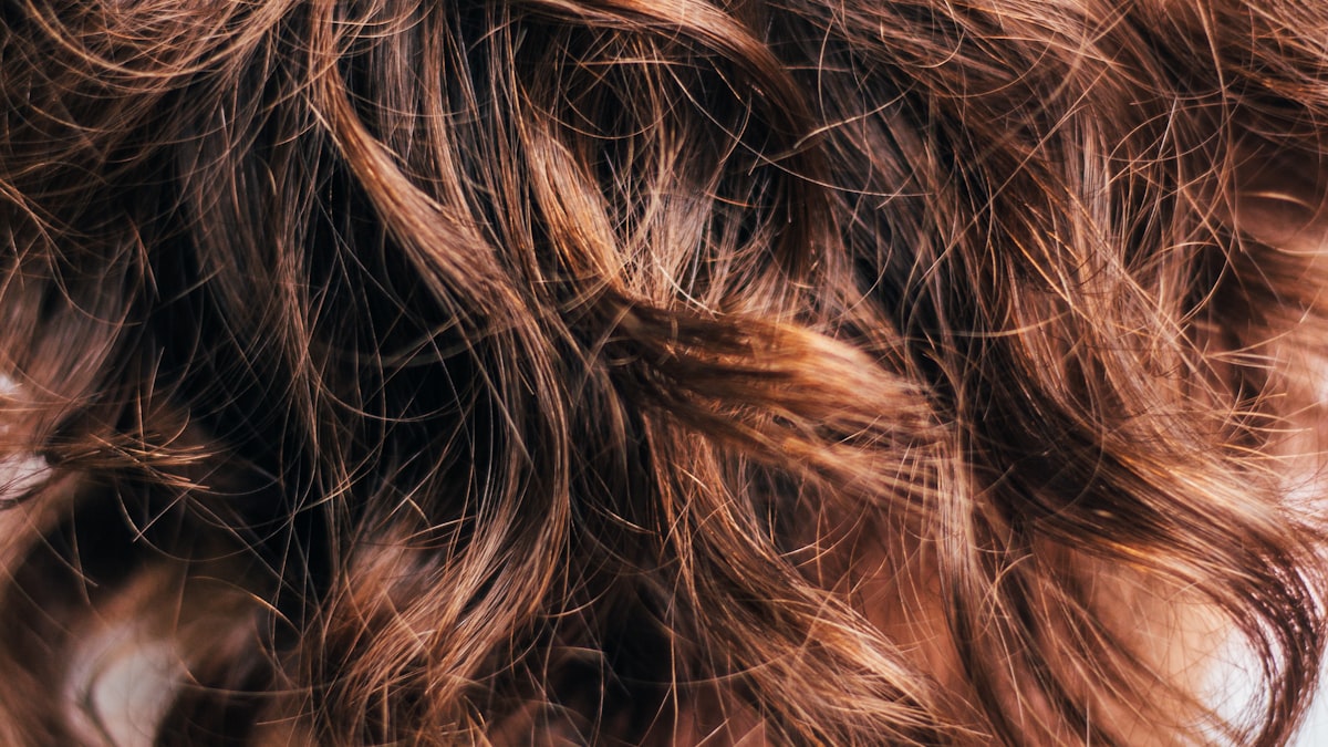 Close-up of nano hair extension strands